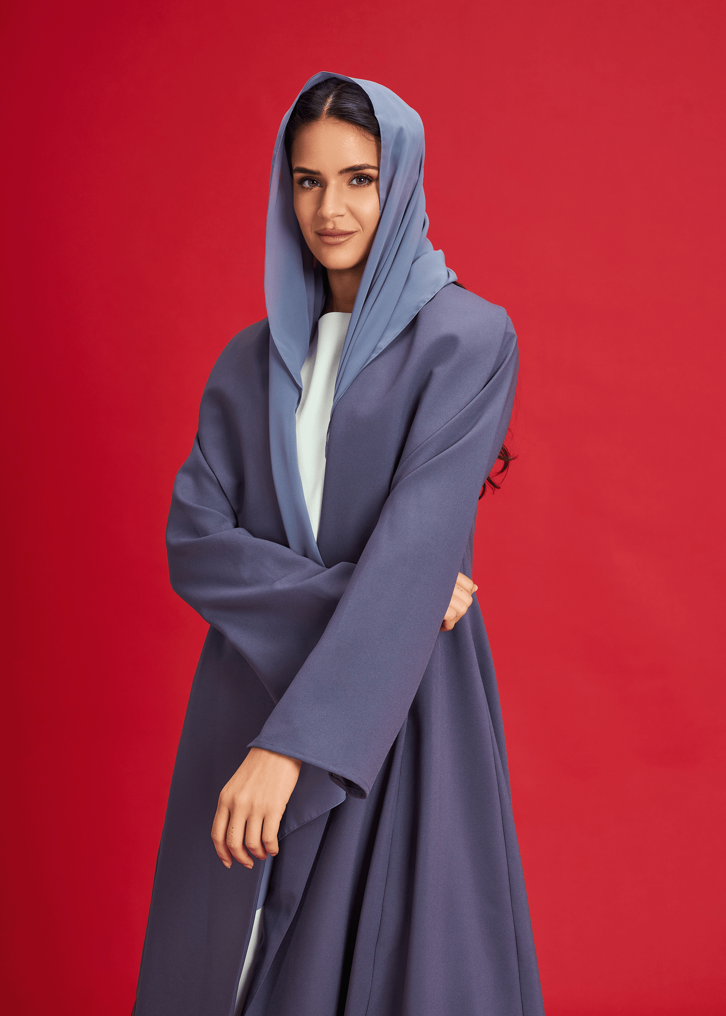 GREY LIGHT CREPE OVERLAP STYLE