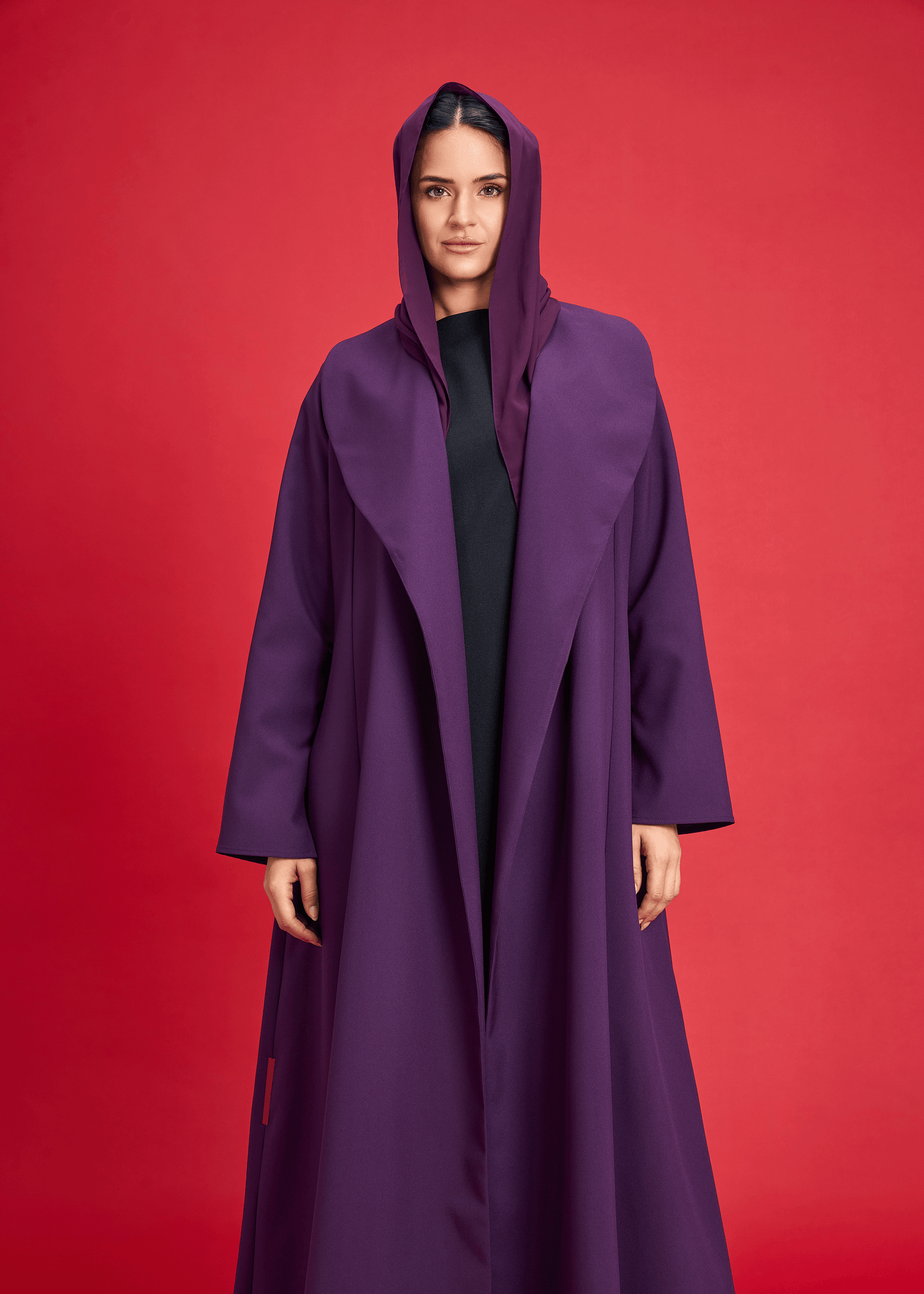 PURPLE LIGHT CREPE OVERLAP STYLE