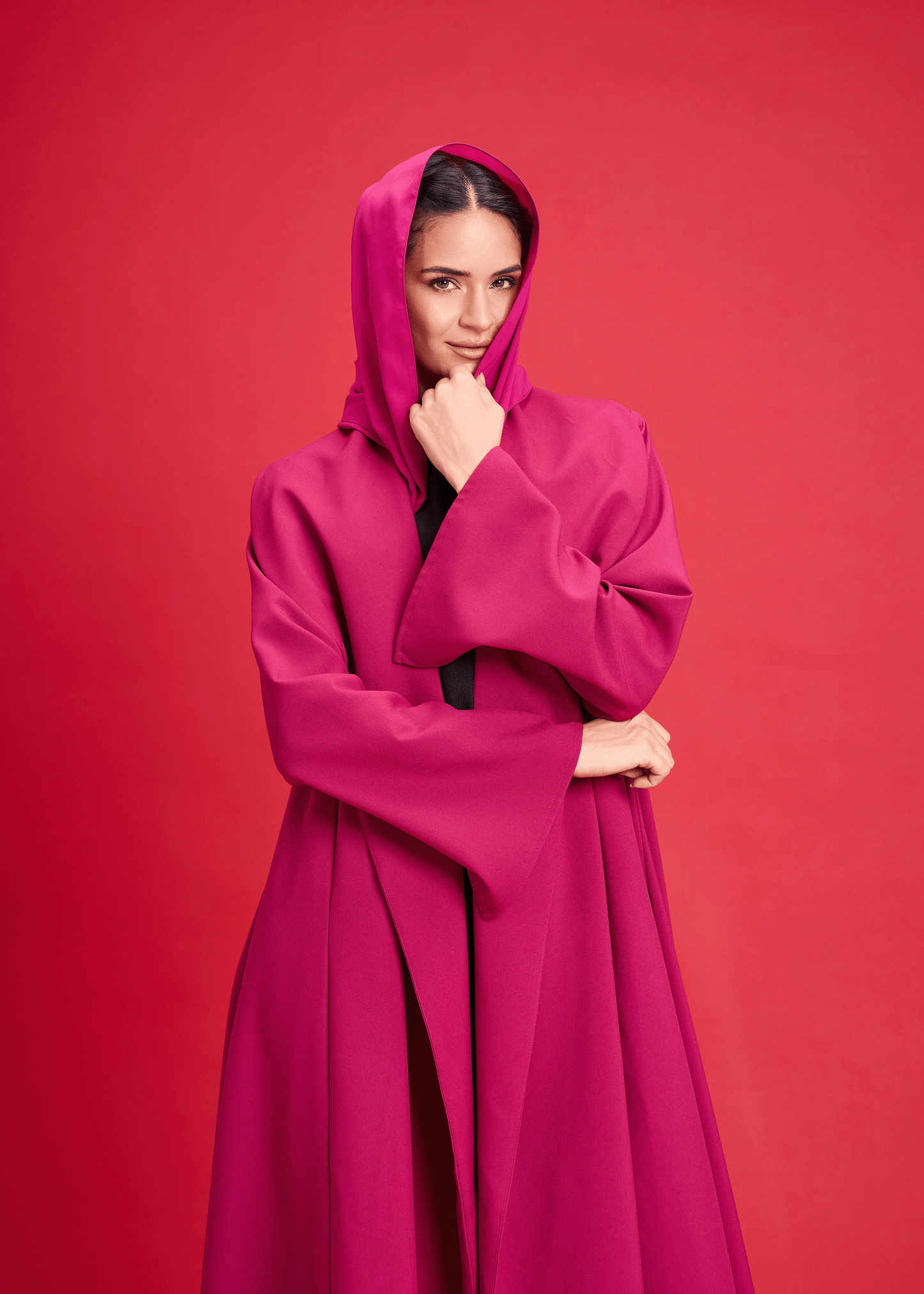 PINK LIGHT CREPE OVERLAP STYLE