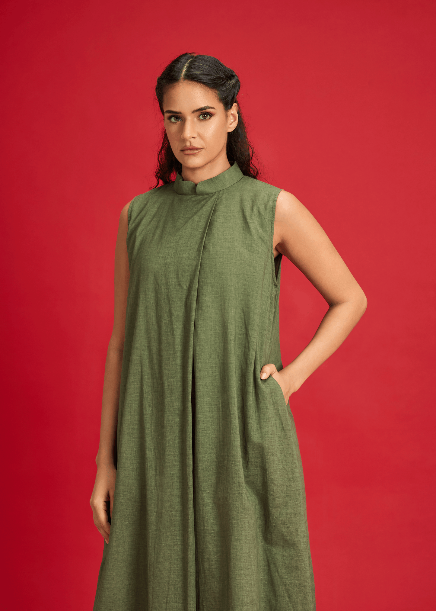 GREEN SOFT LINEN INNER