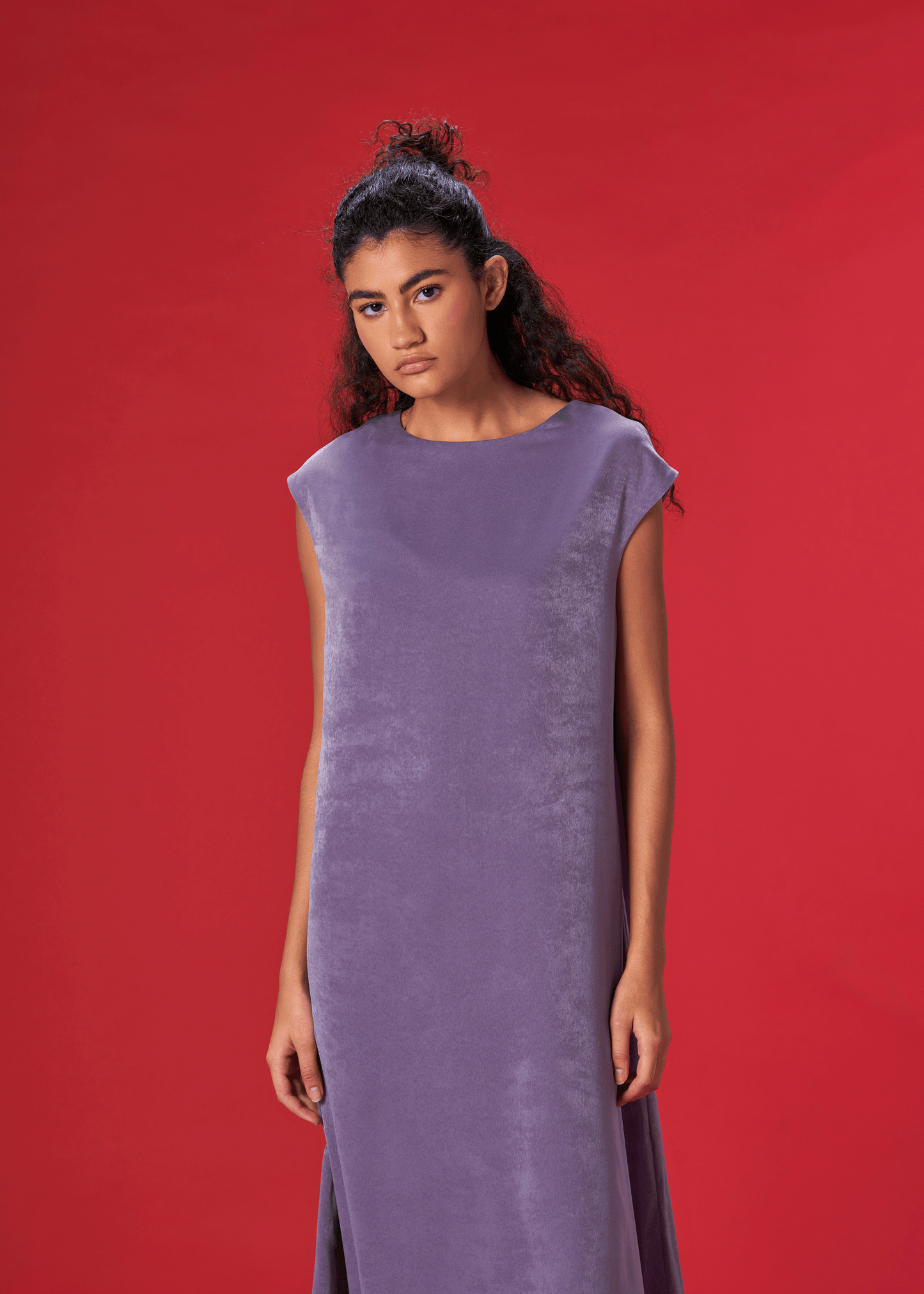 PURPLE SHINY COTTON INNER