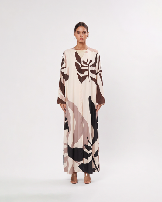 Ivory Botanical Abaya