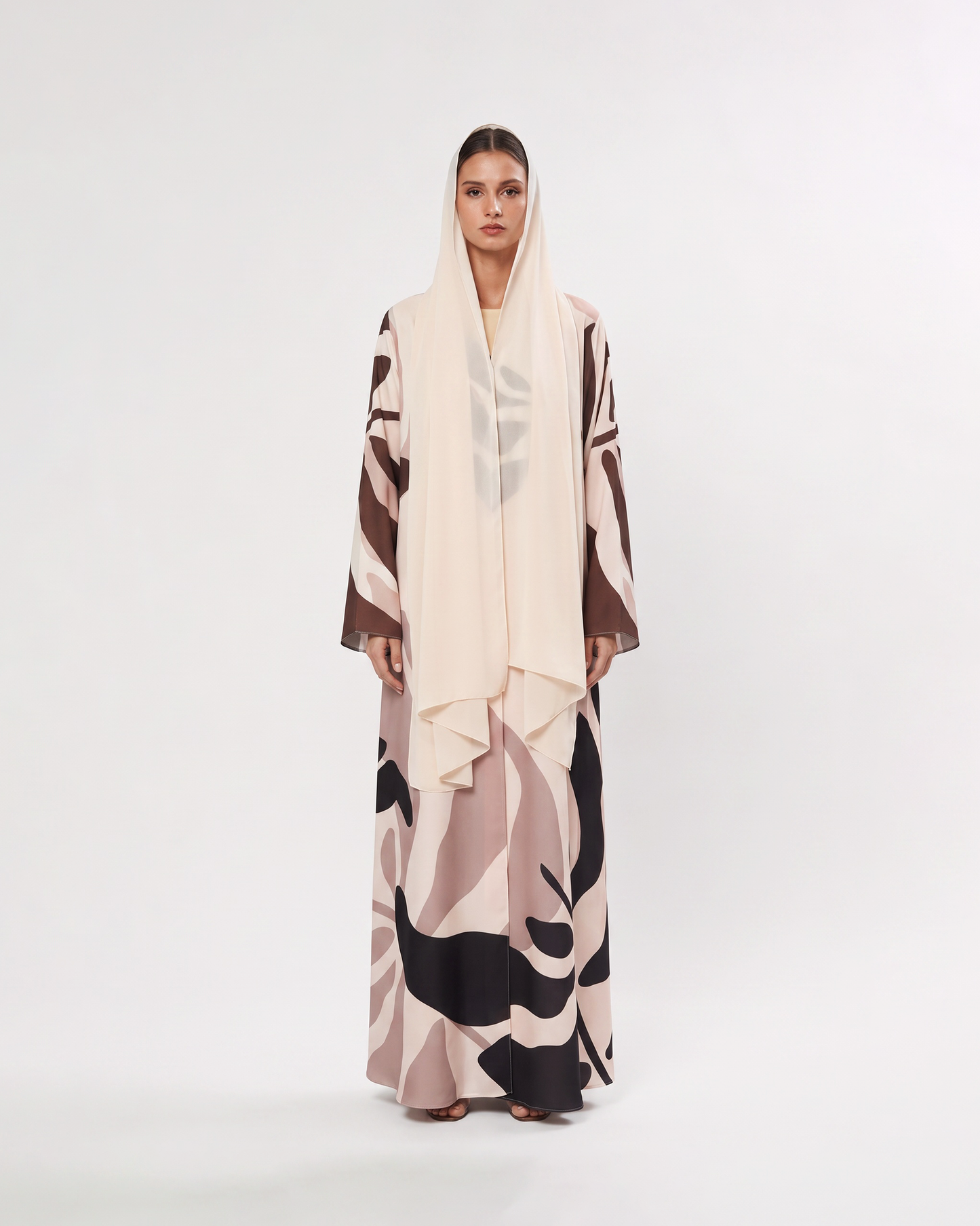 Ivory Botanical Abaya