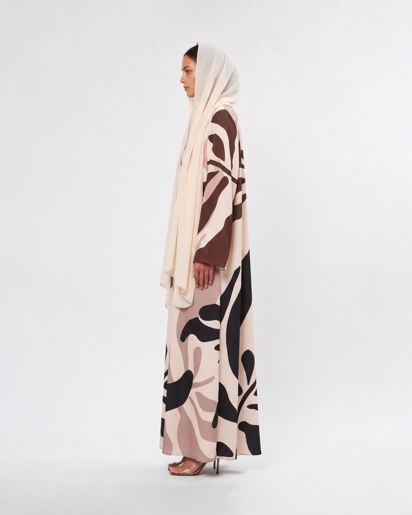 Ivory Botanical Abaya