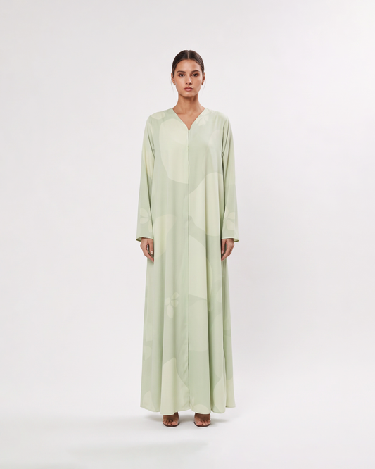 Sage Tonal Botanical Abaya