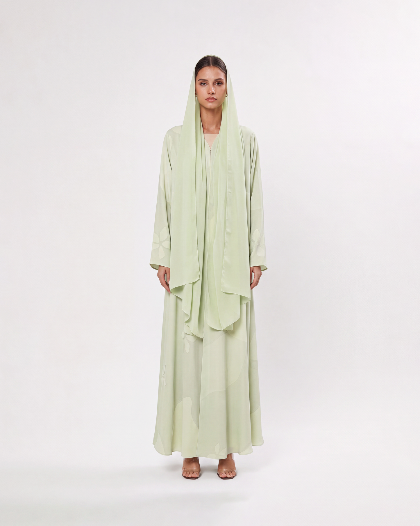Sage Tonal Botanical Abaya