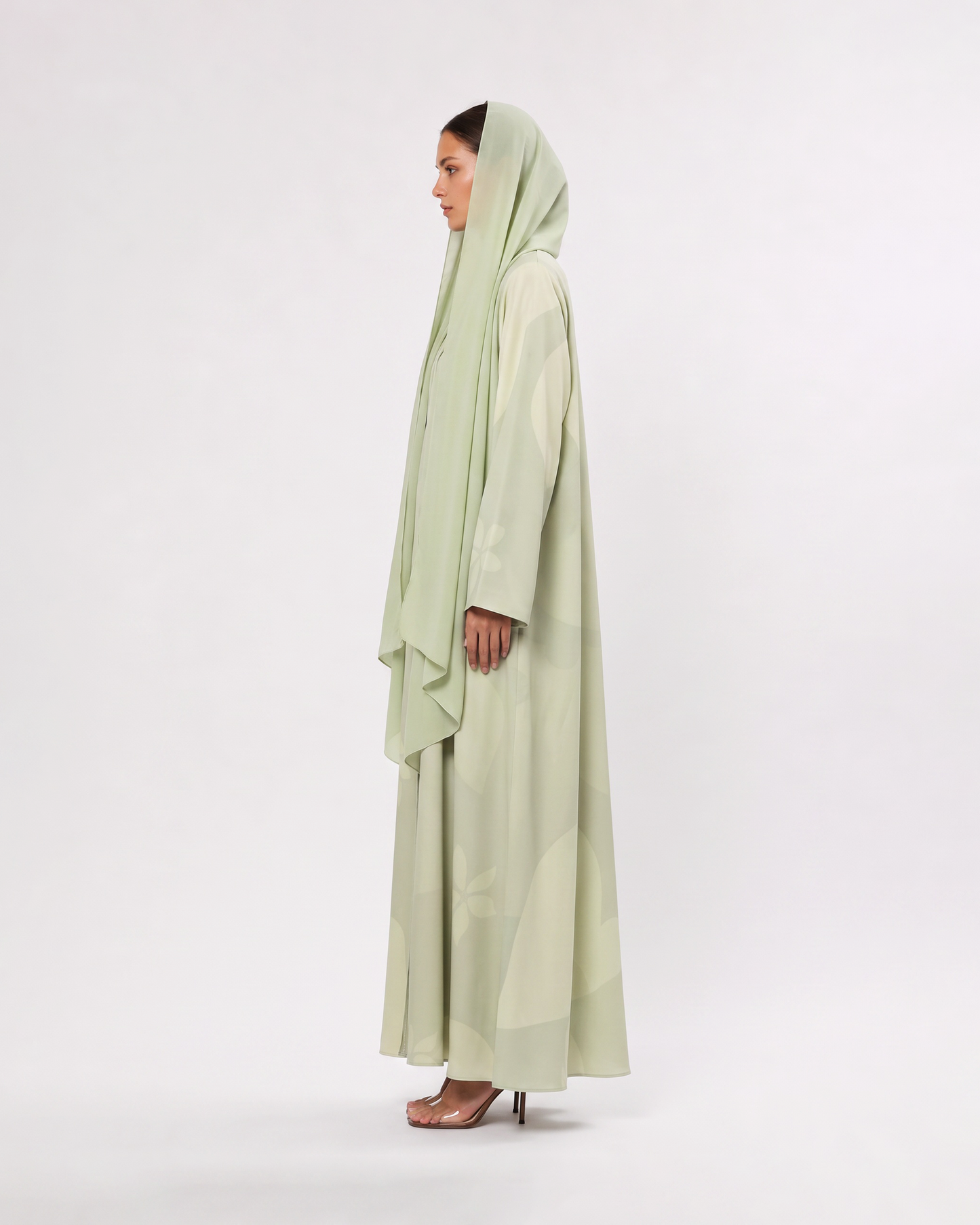 Sage Tonal Botanical Abaya