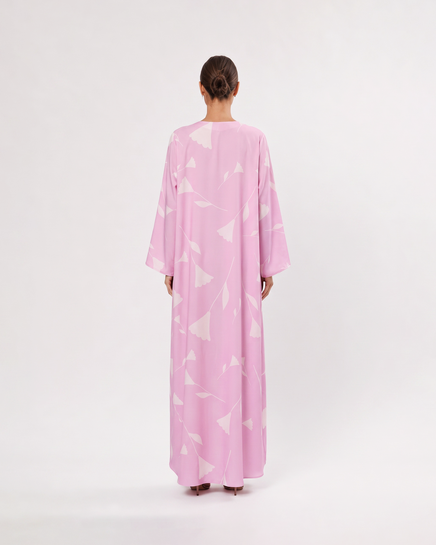 Pink Abstract Petal Abaya