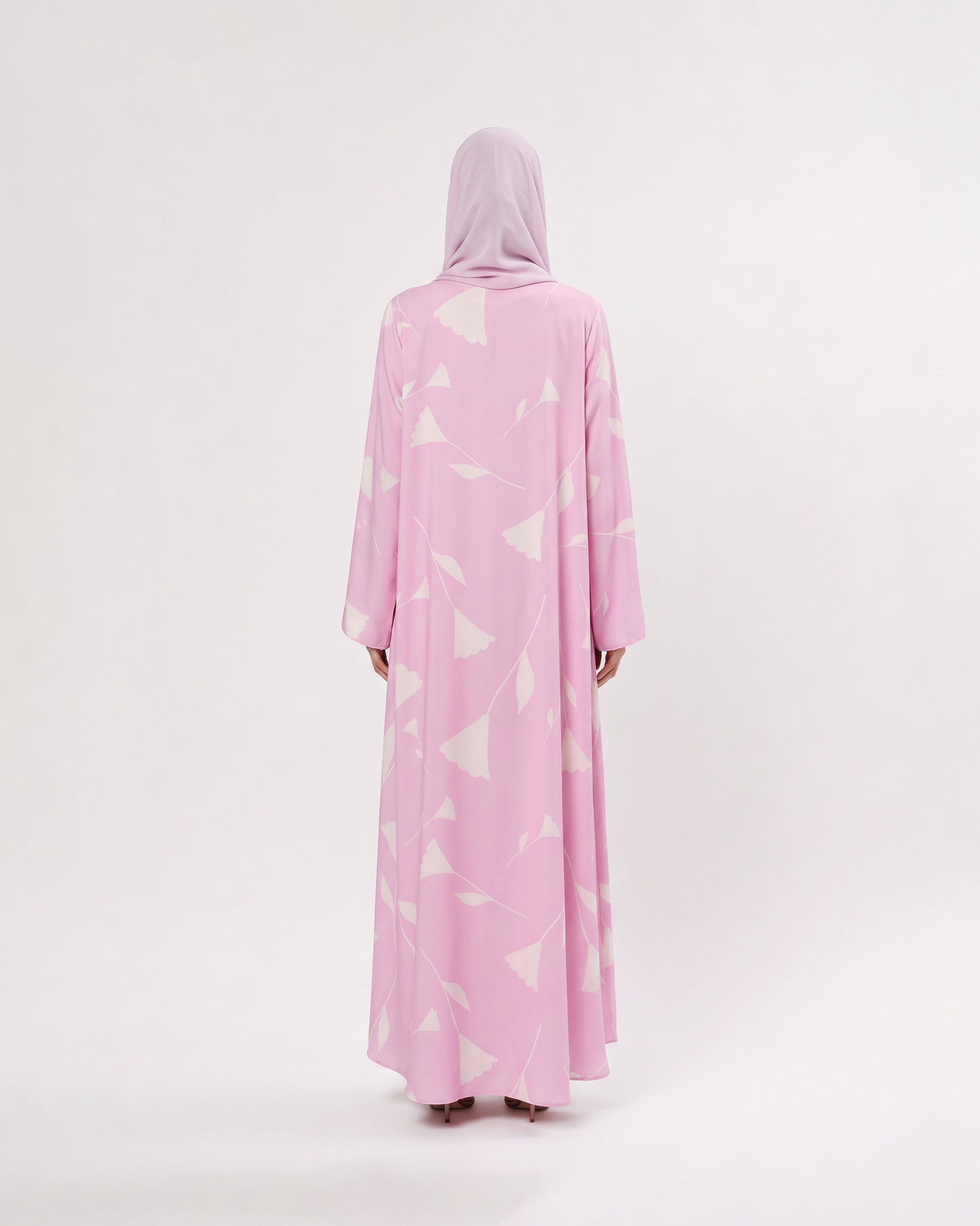 Pink Abstract Petal Abaya