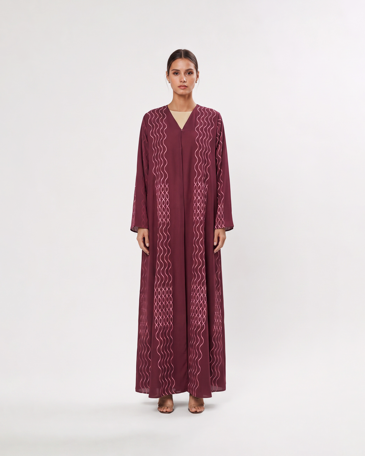 Plum Wave Abaya