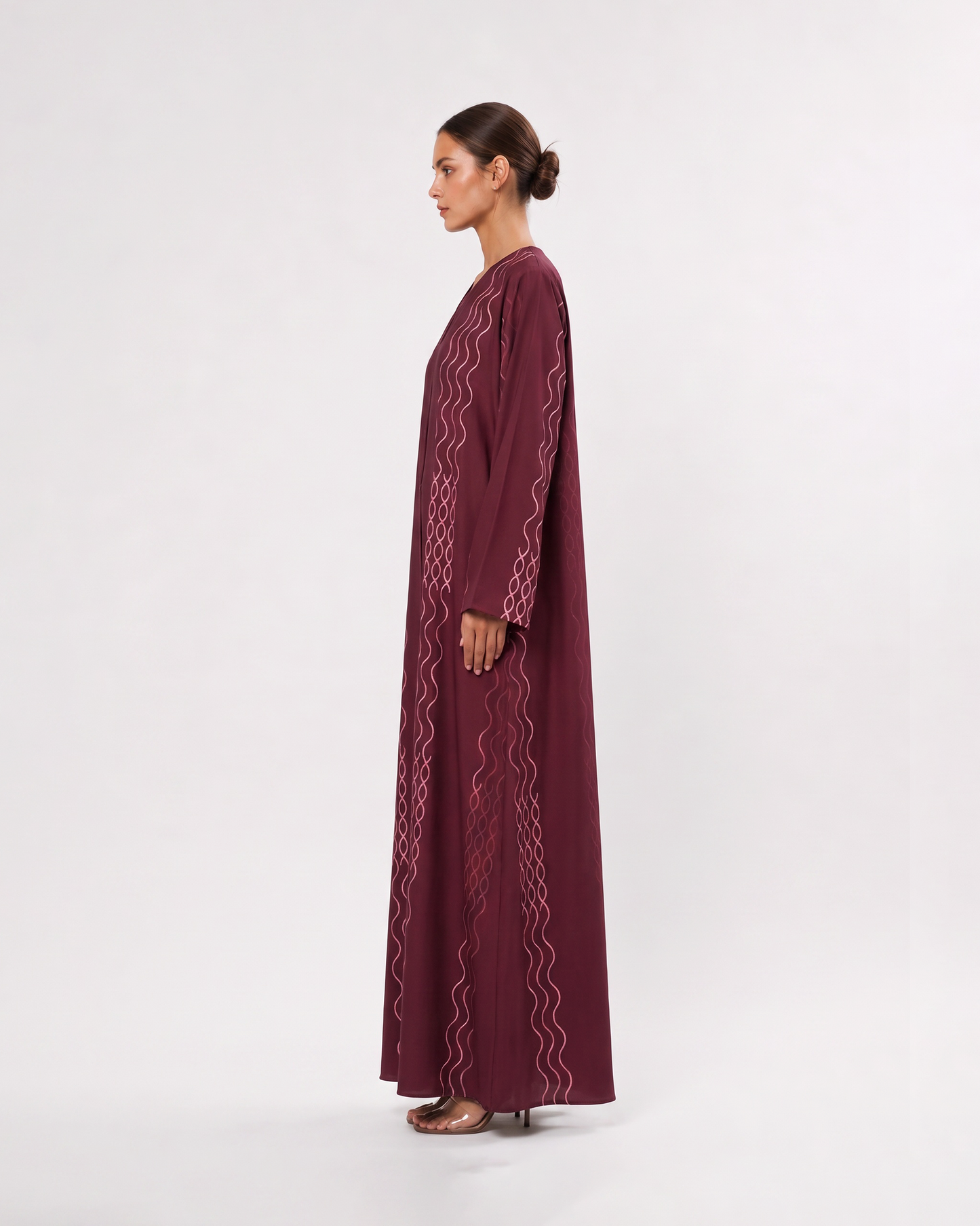 Plum Wave Abaya