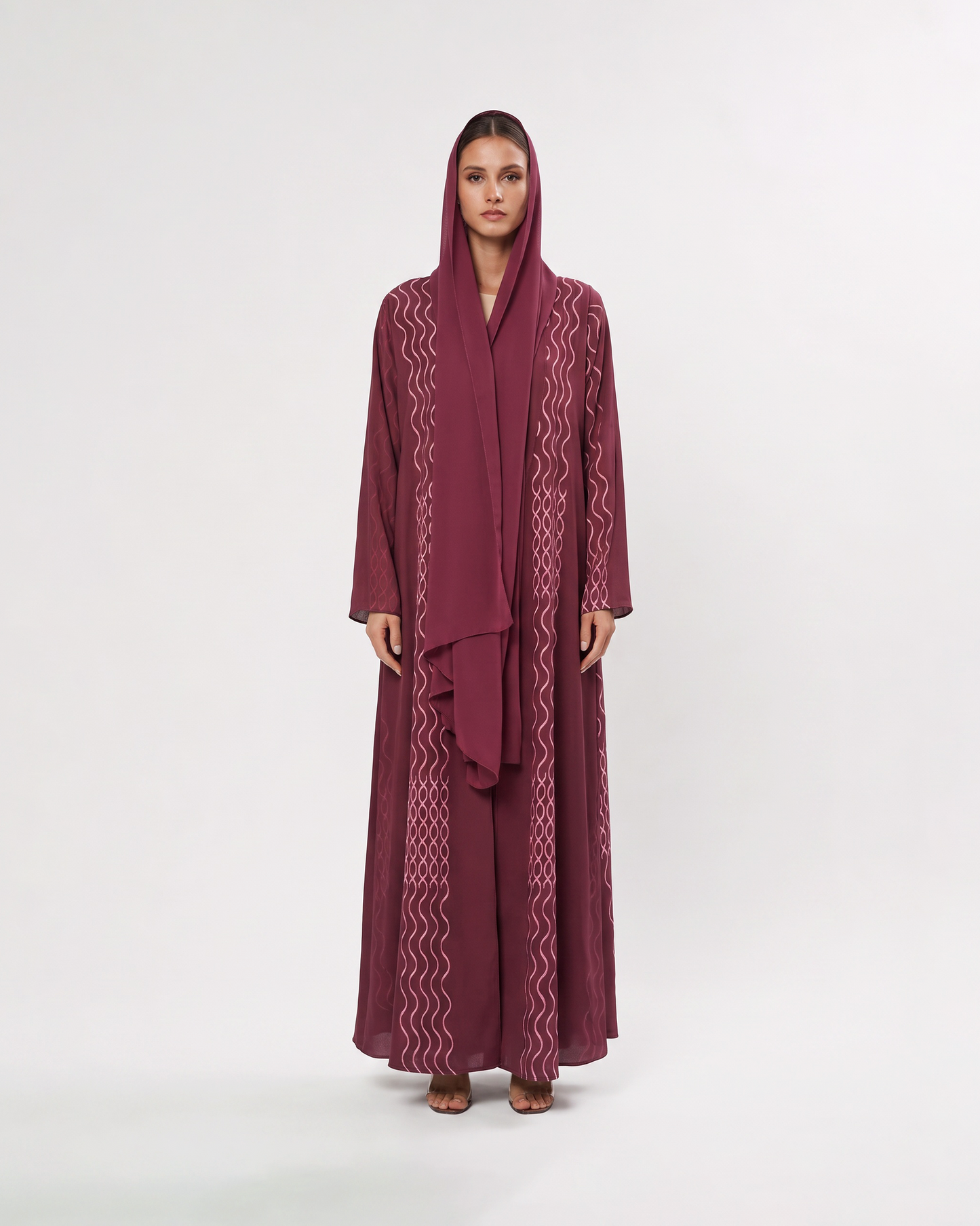 Plum Wave Abaya