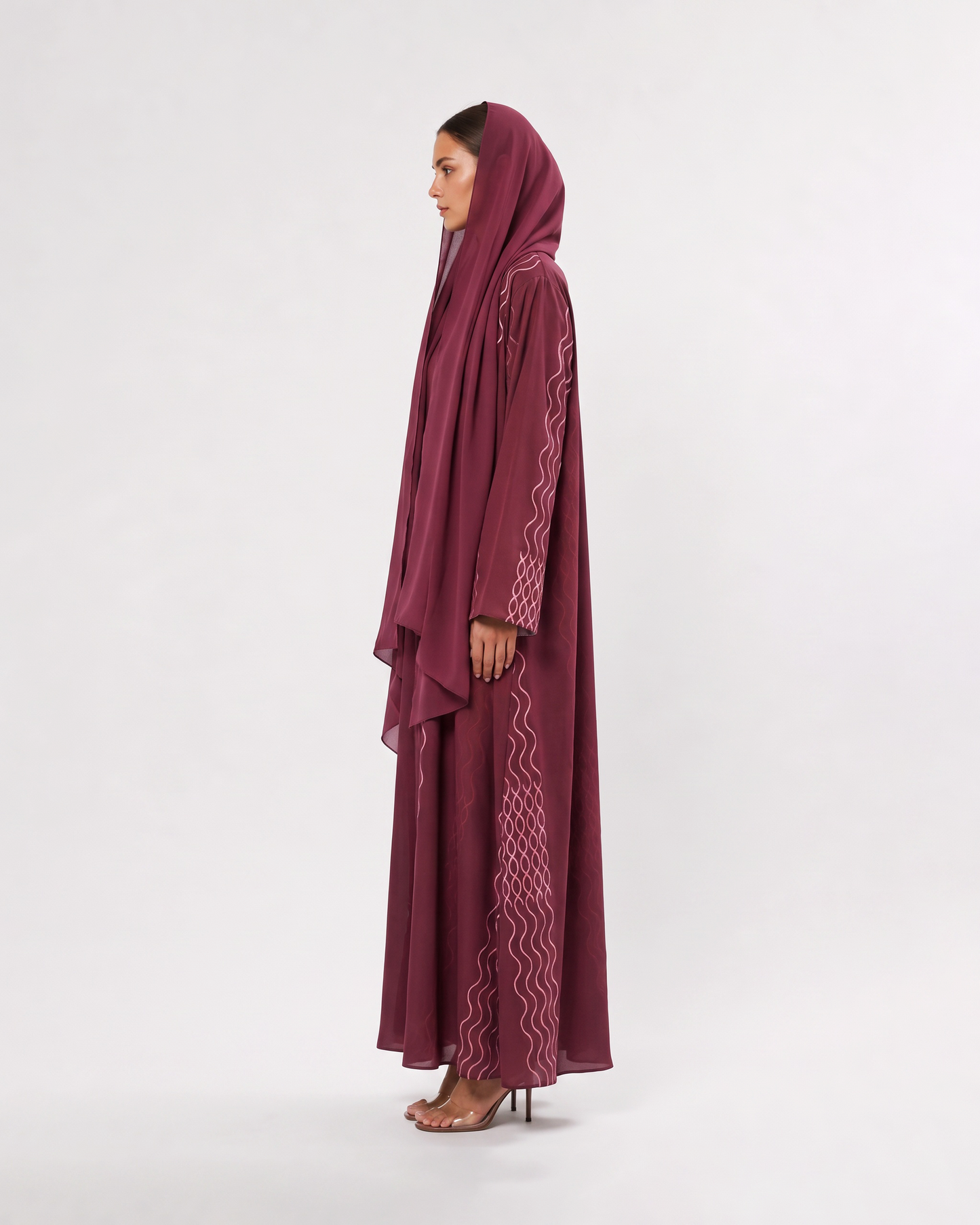 Plum Wave Abaya