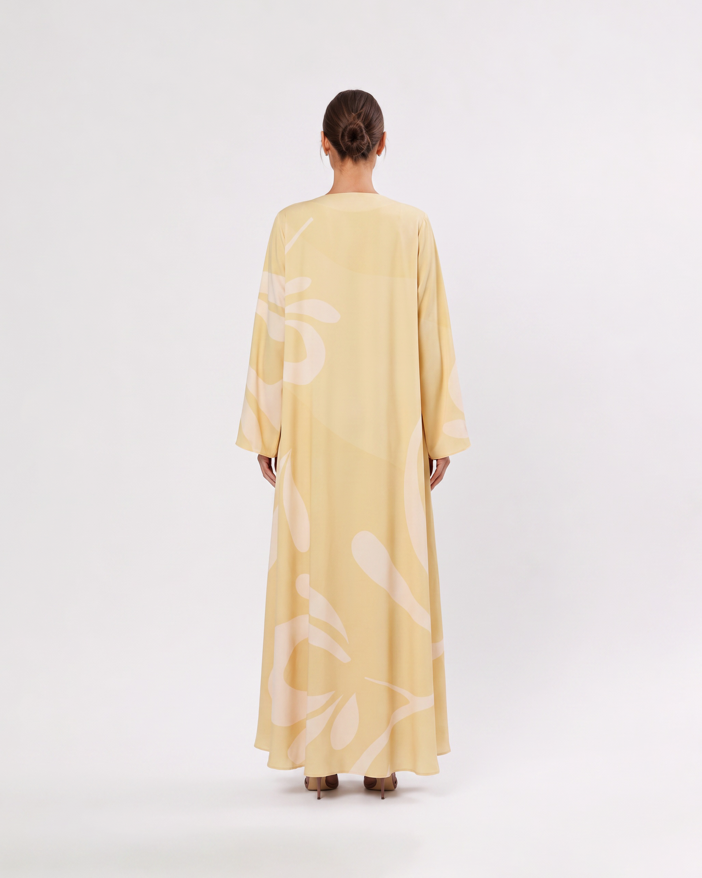 Butter Yellow Botanical Abaya