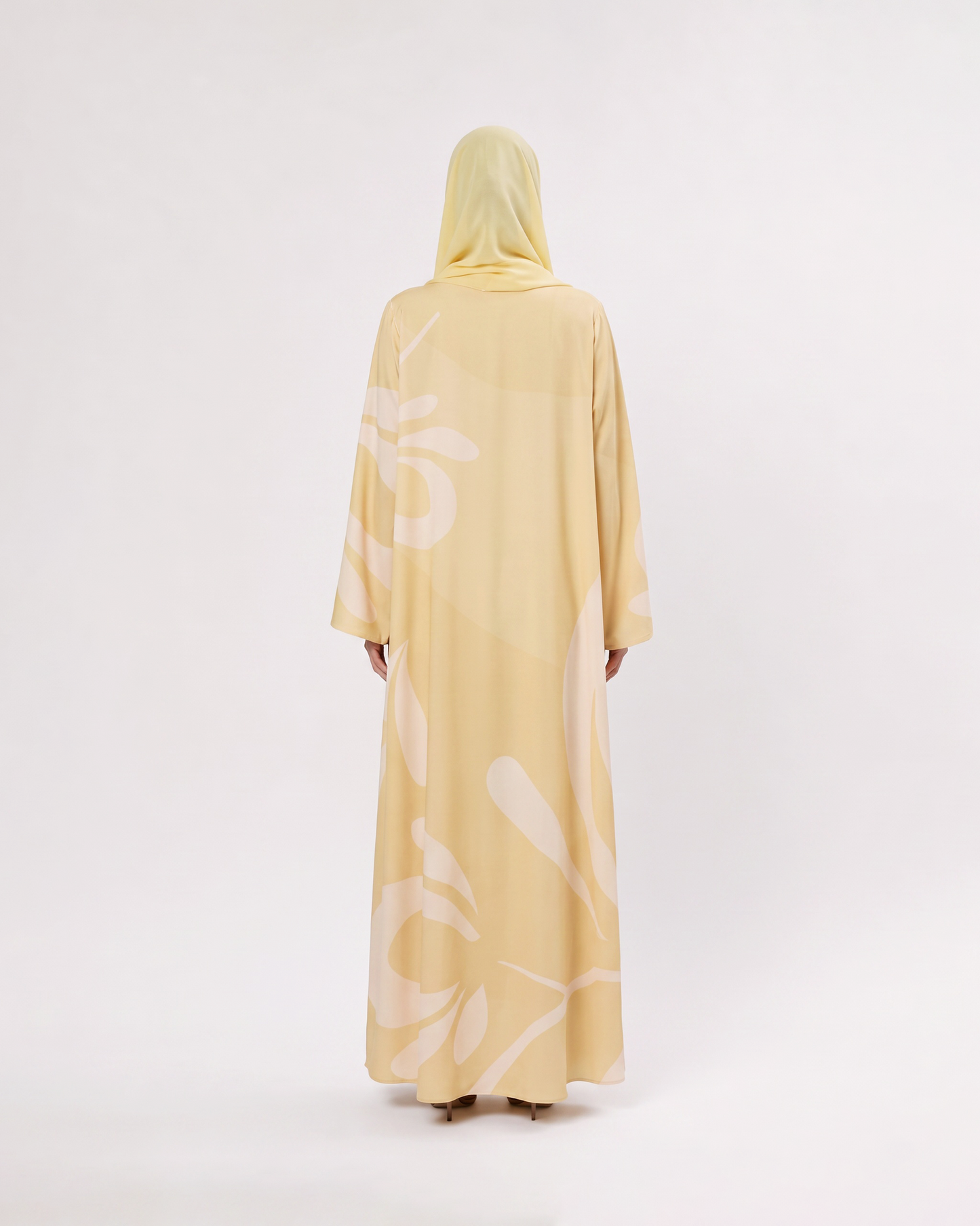 Butter Yellow Botanical Abaya