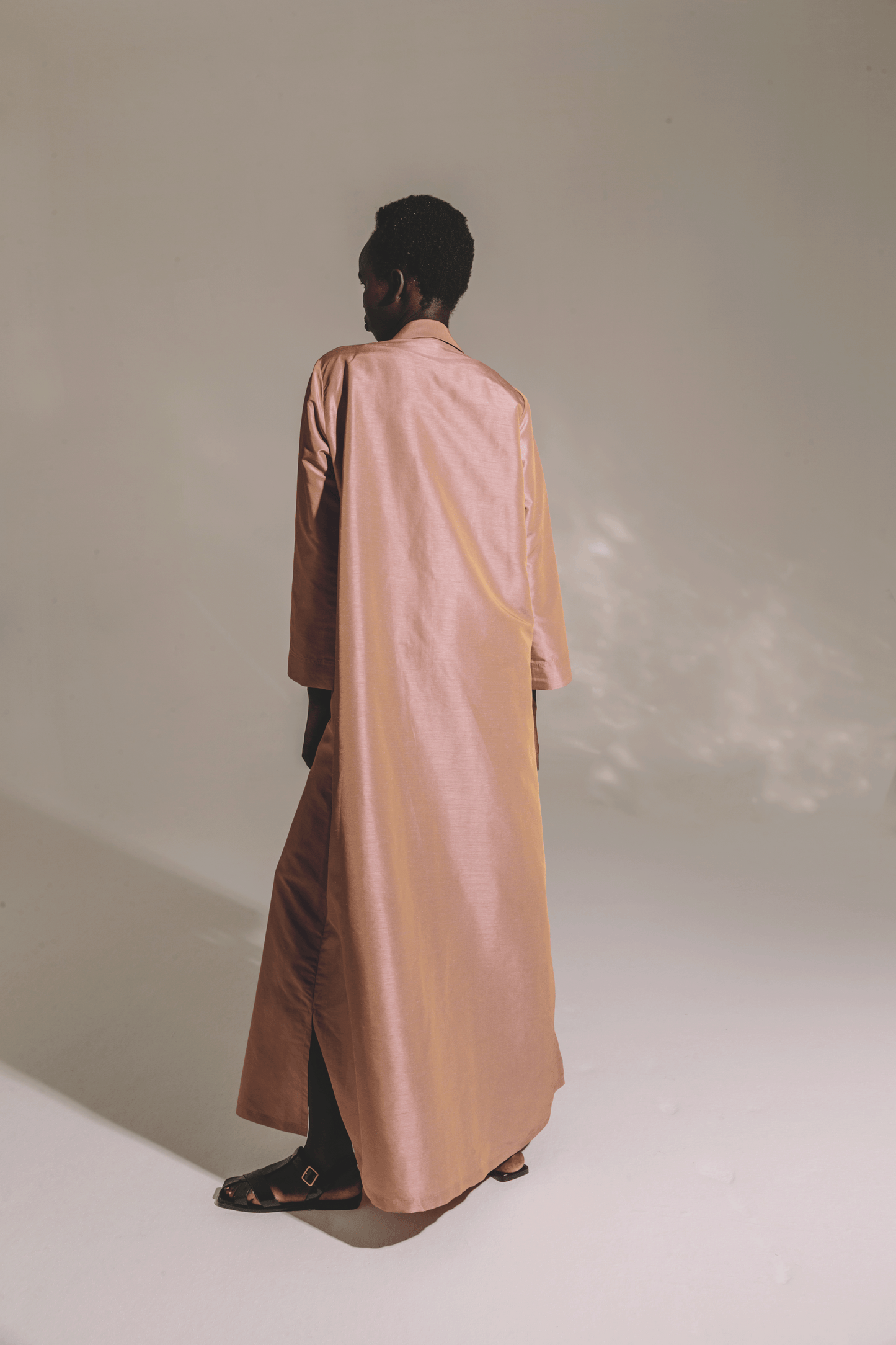 PINK PLAIN COAT STYLE ABAYA