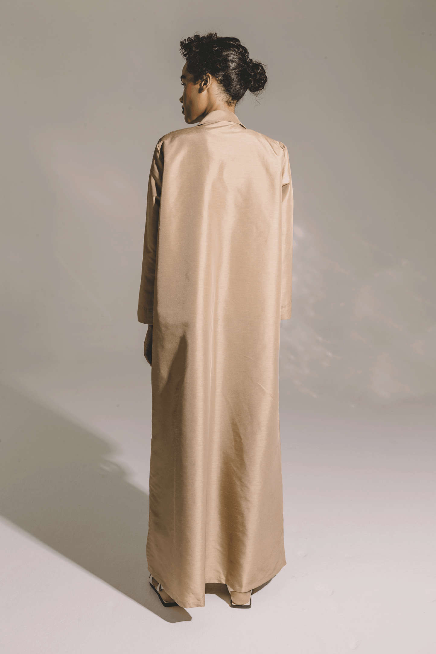 CHAMPAGNE PLAIN COAT STYLE ABAYA