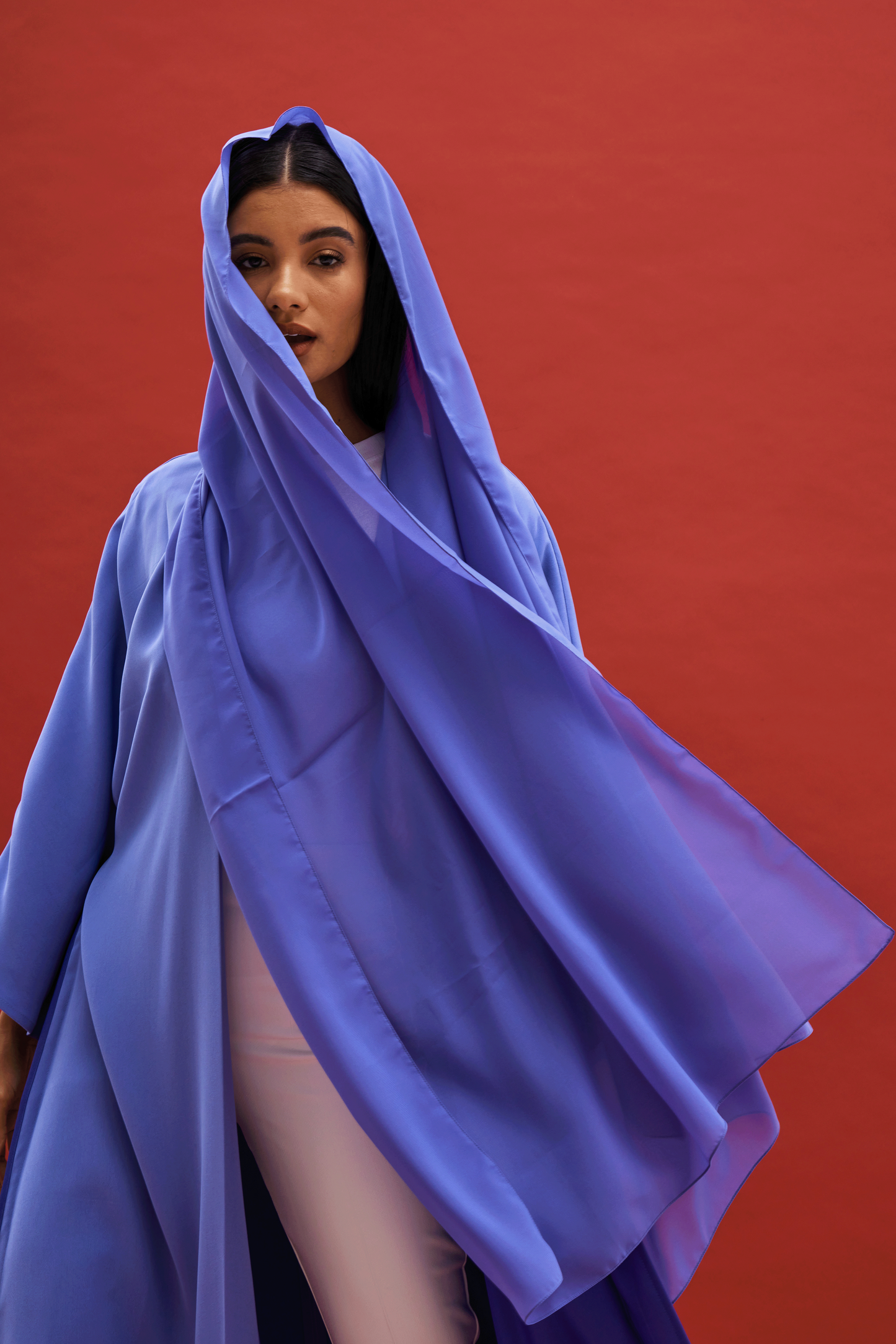 LIVID BLUE CREPE ABAYA