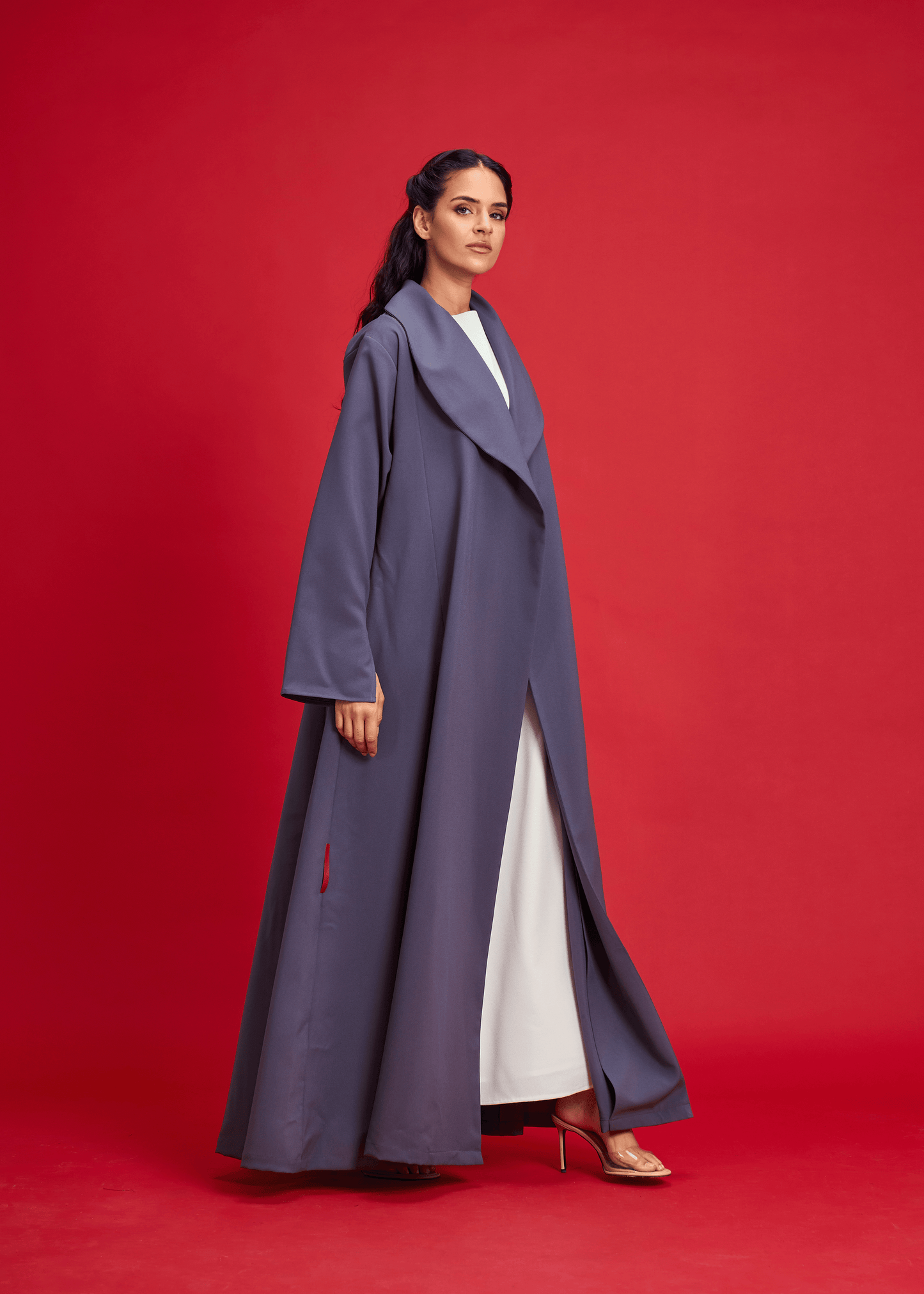 GREY LIGHT CREPE OVERLAP STYLE