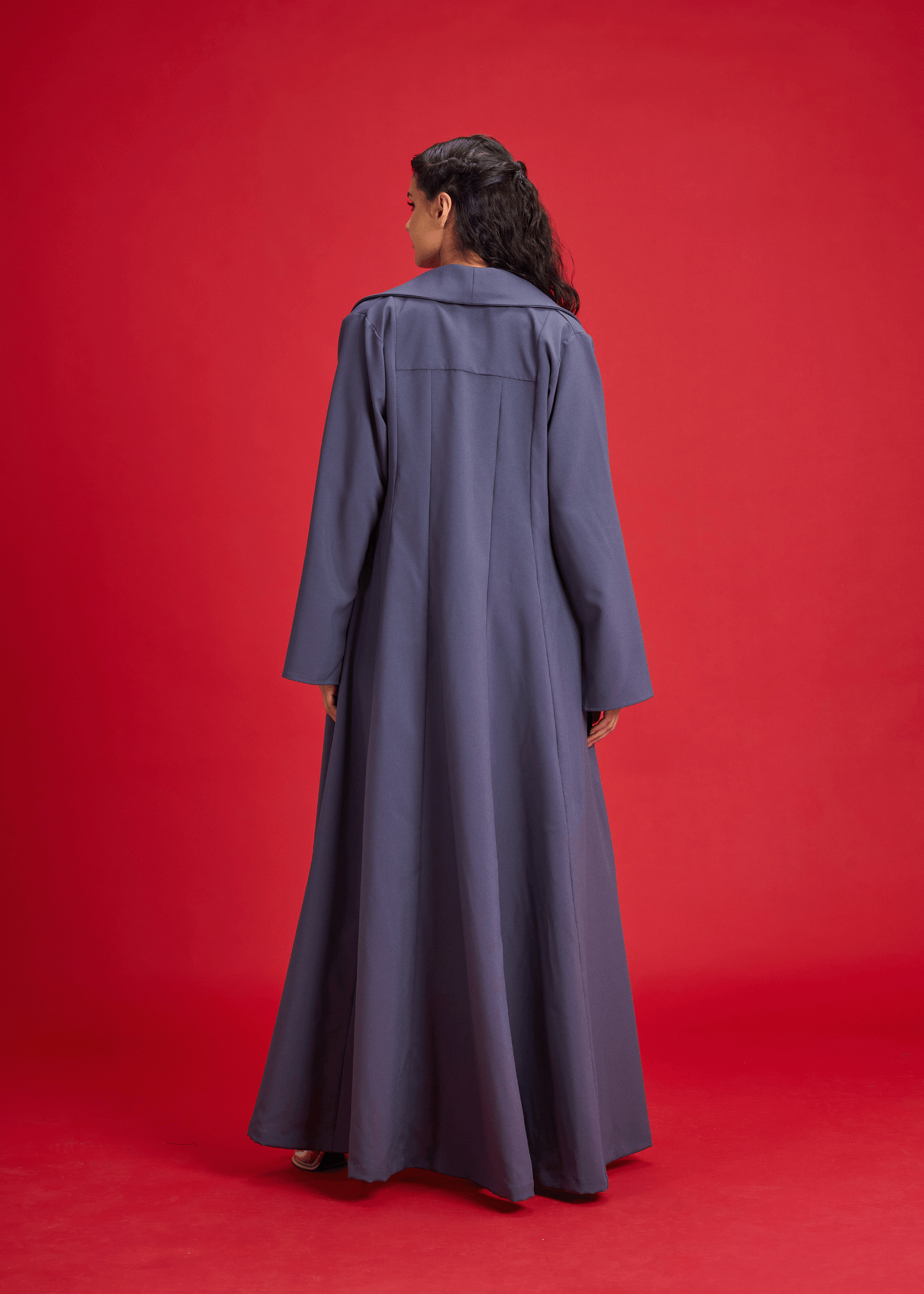 GREY LIGHT CREPE OVERLAP STYLE