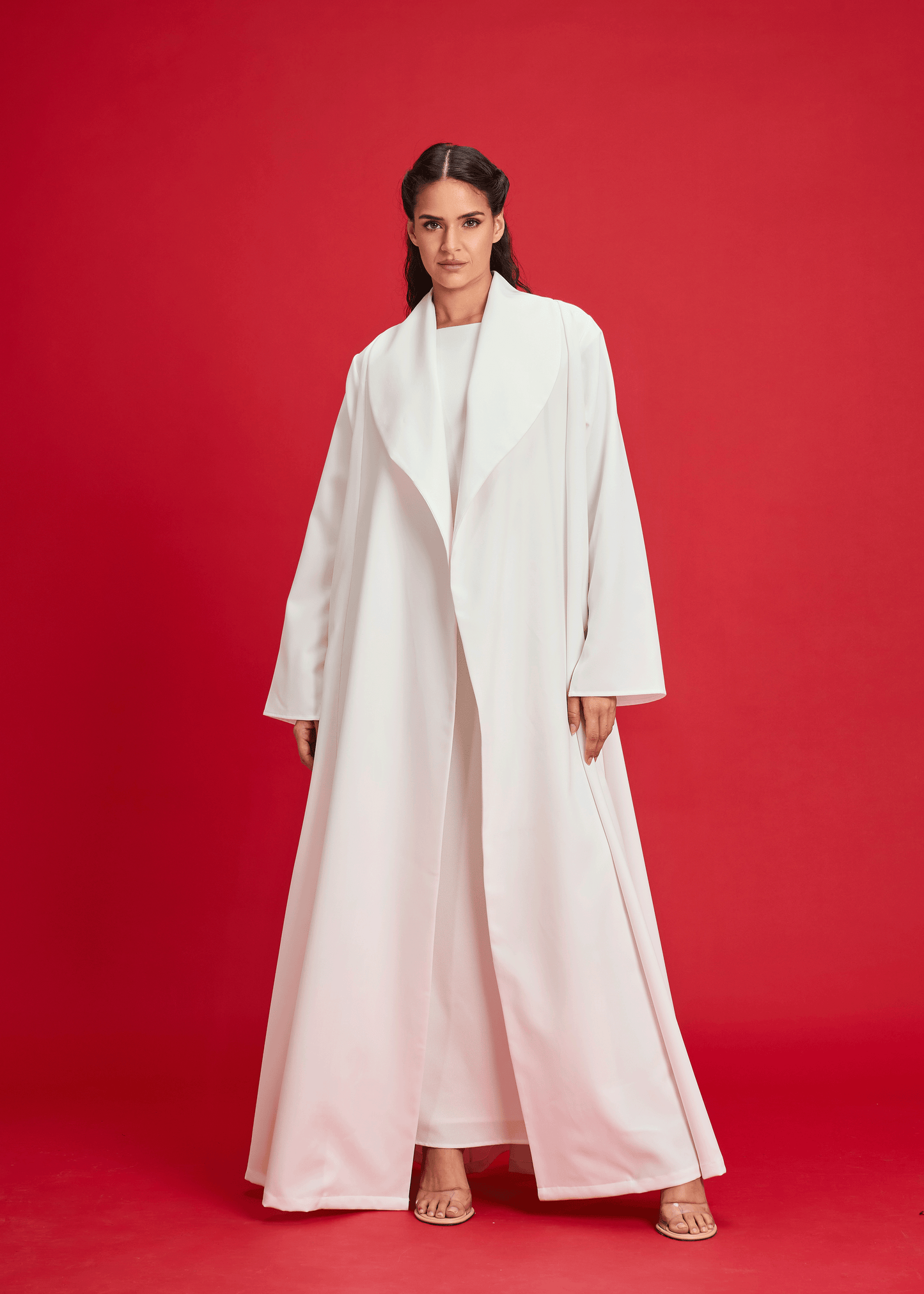 OFF WHITE LIGHT CREPE OVERLAP STYLE