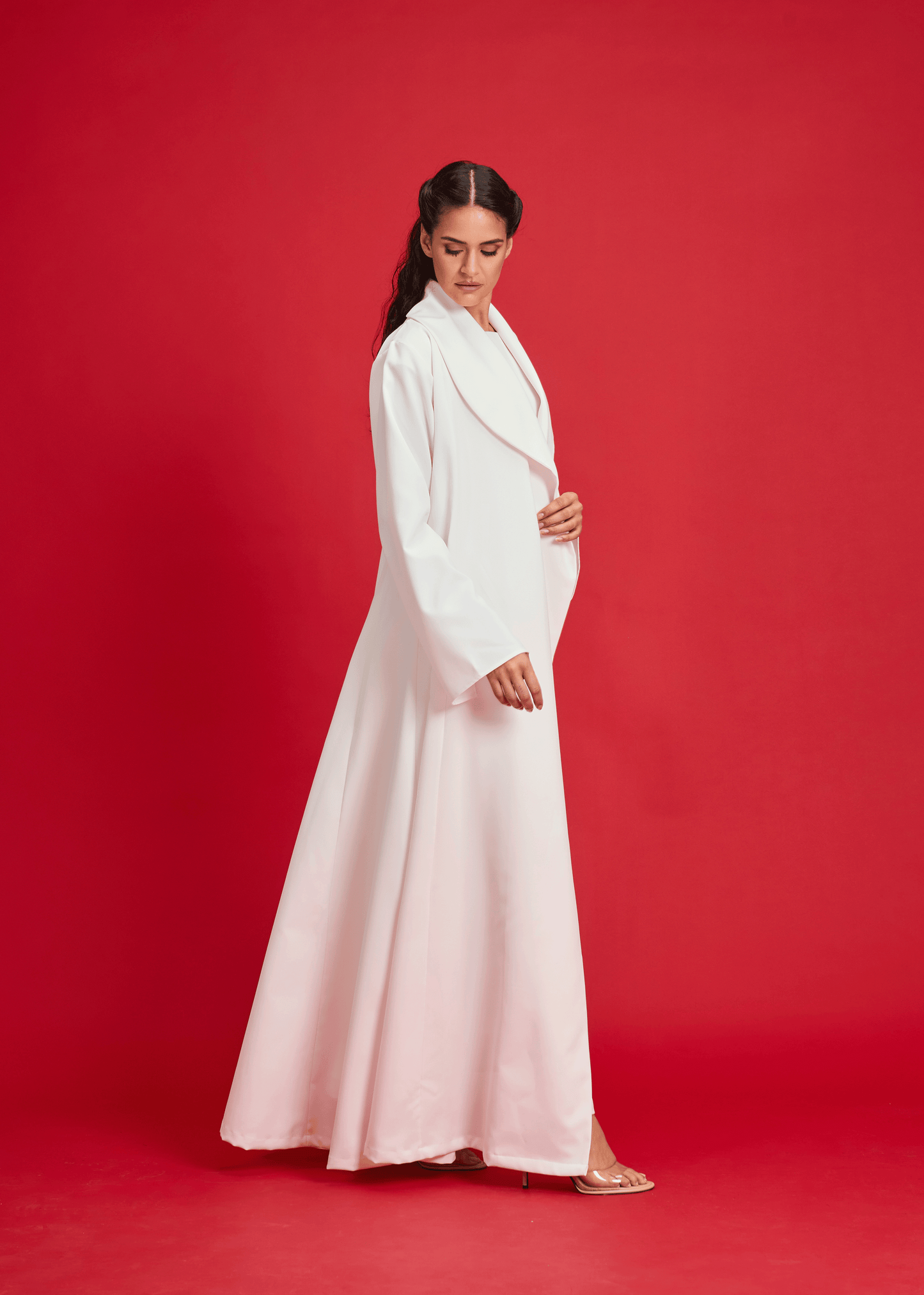 OFF WHITE LIGHT CREPE OVERLAP STYLE