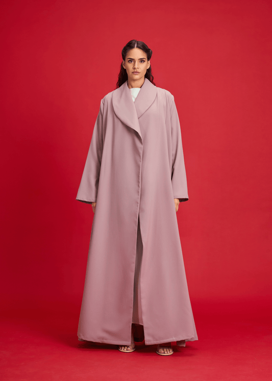 DUSKY PINK LIGHT CREPE OVERLAP STYLE