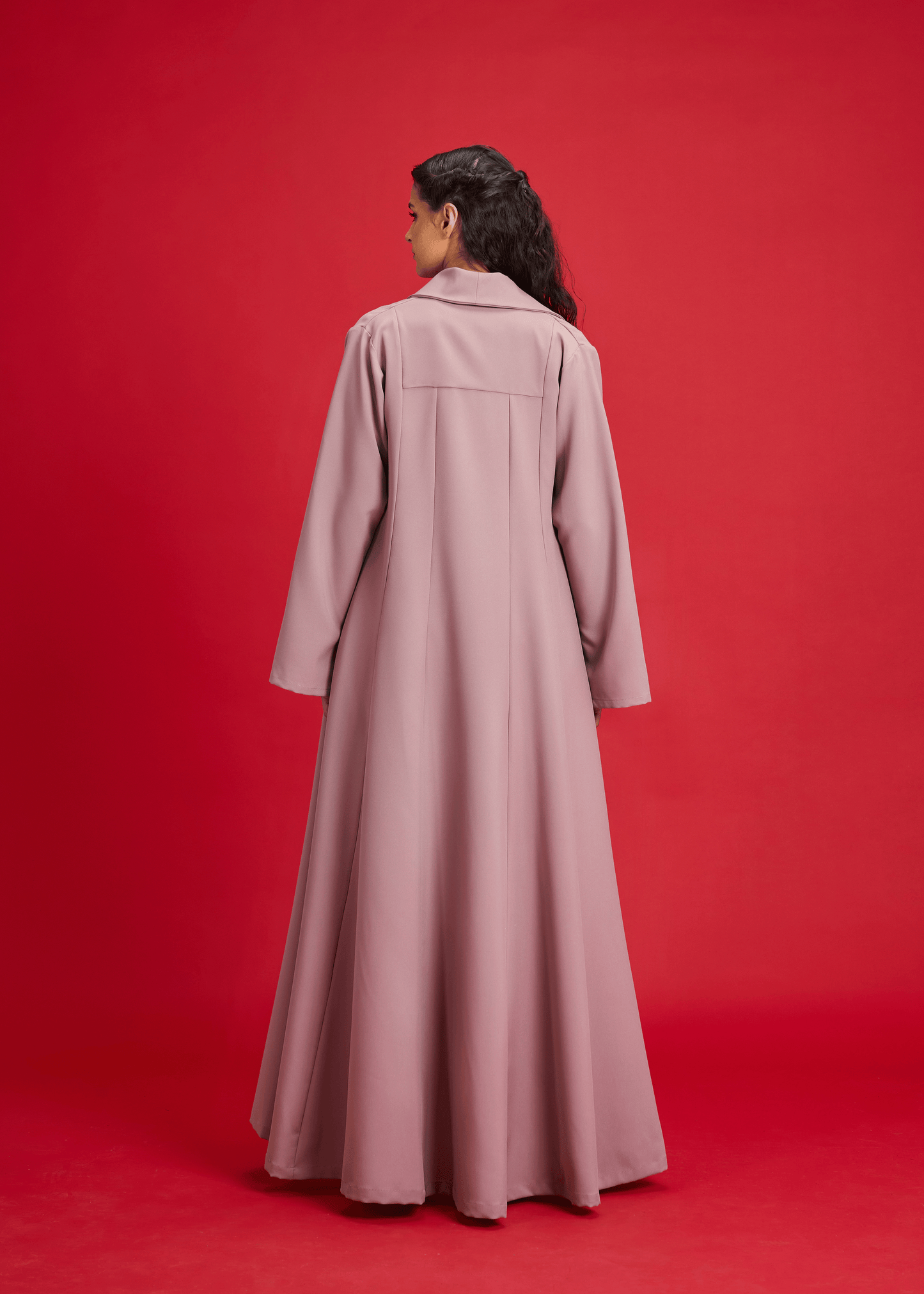 DUSKY PINK LIGHT CREPE OVERLAP STYLE