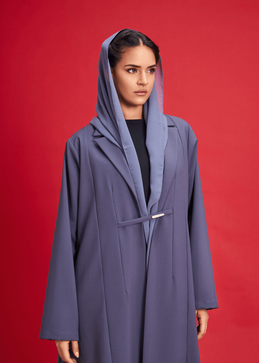 GREY LIGHT CREPE COAT STYLE