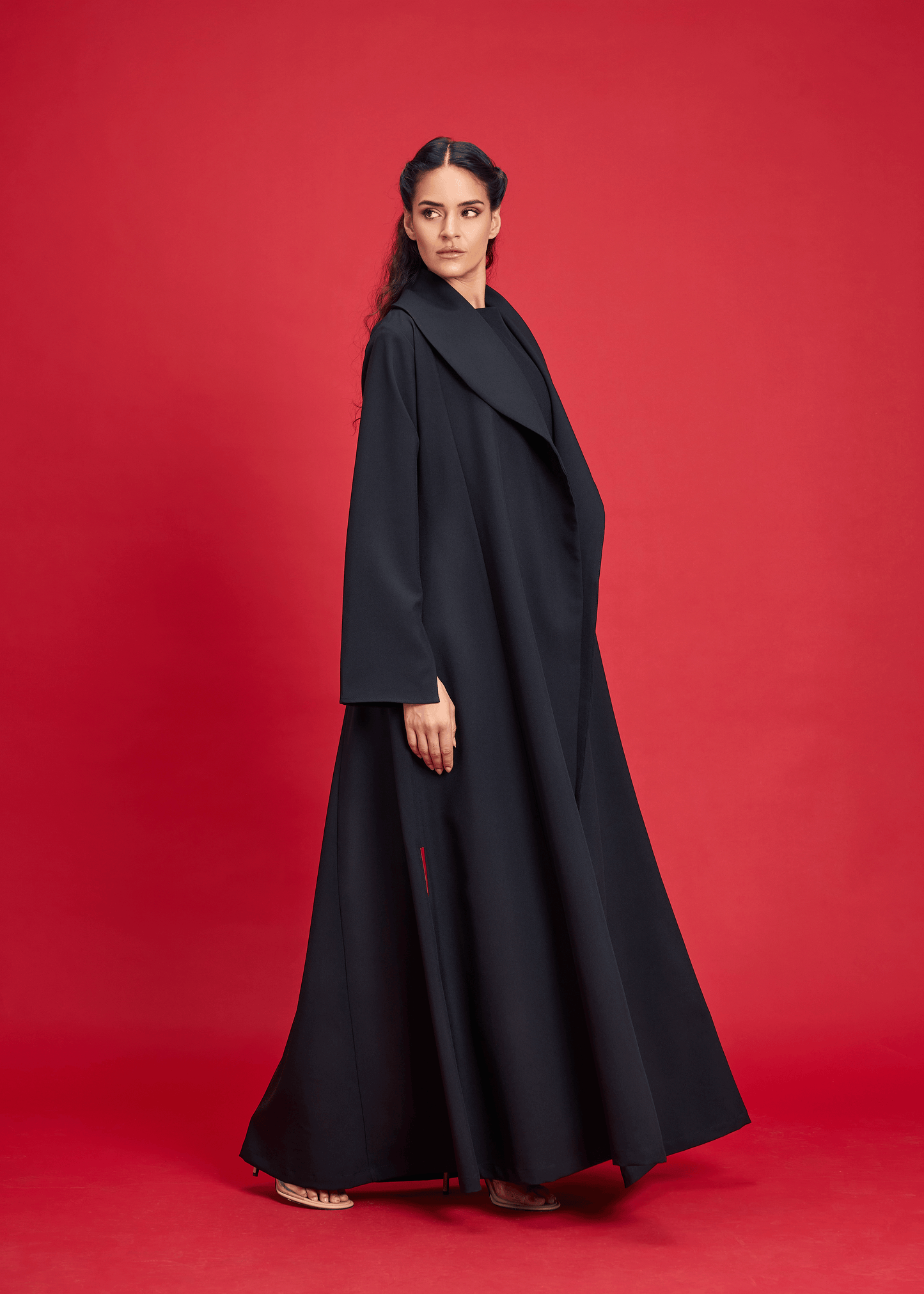 BLACK LIGHT CREPE OVERLAP STYLE