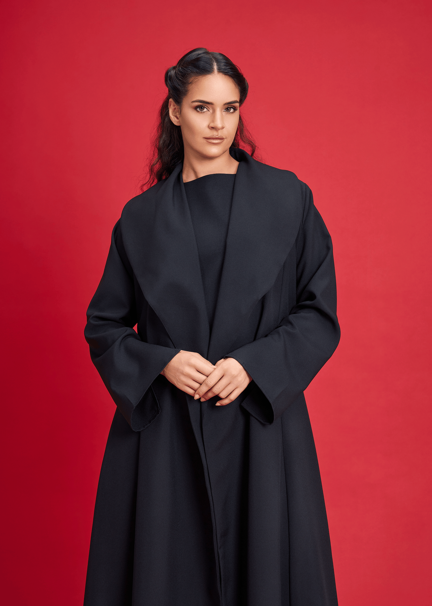 BLACK LIGHT CREPE OVERLAP STYLE