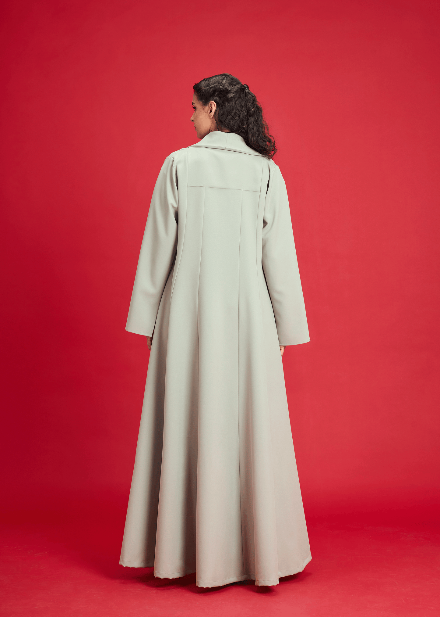 LIGHT GREEN LIGHT CREPE OVERLAP STYLE