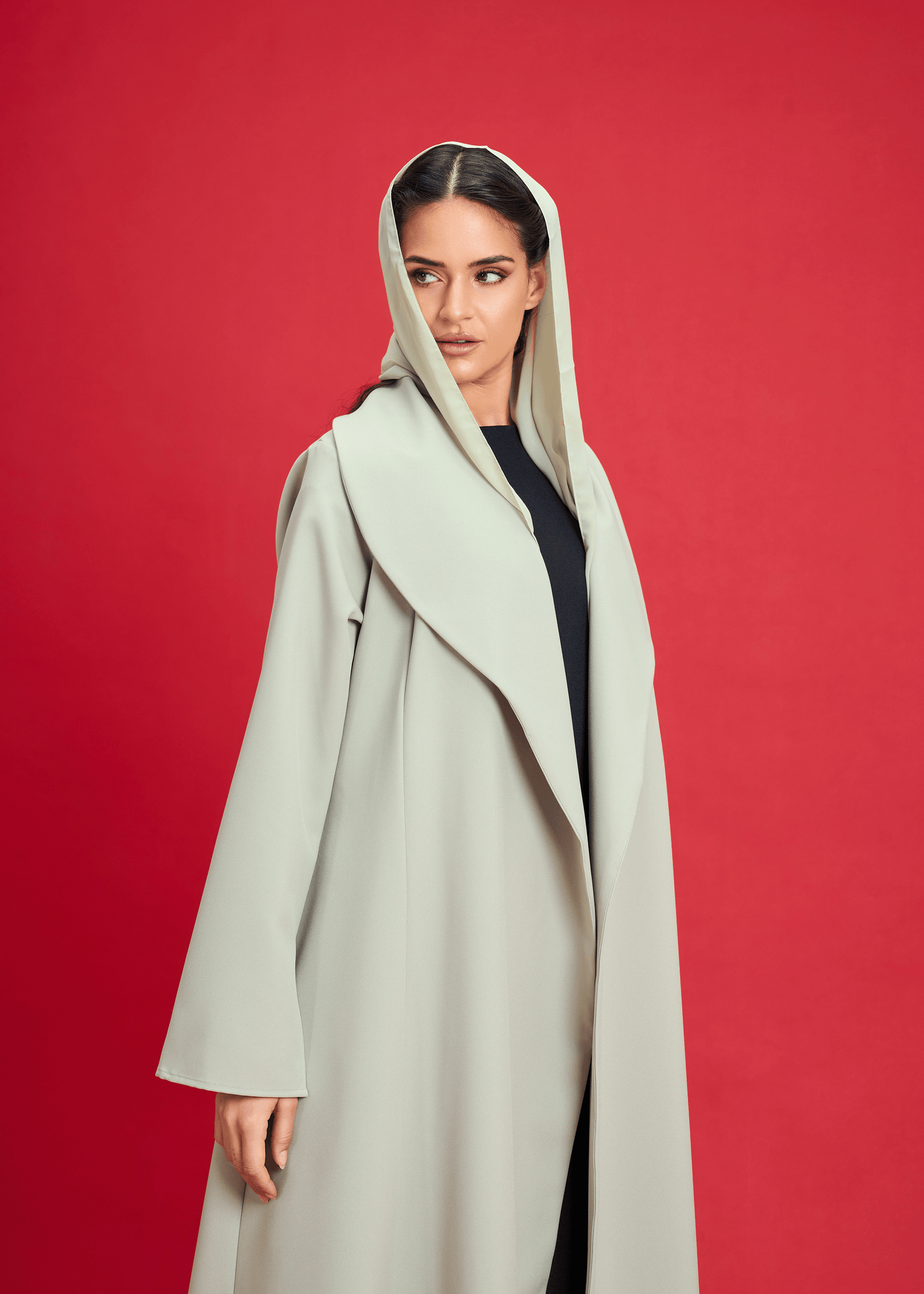 LIGHT GREEN LIGHT CREPE OVERLAP STYLE