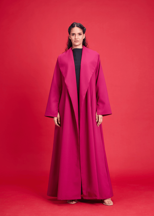 PINK LIGHT CREPE OVERLAP STYLE