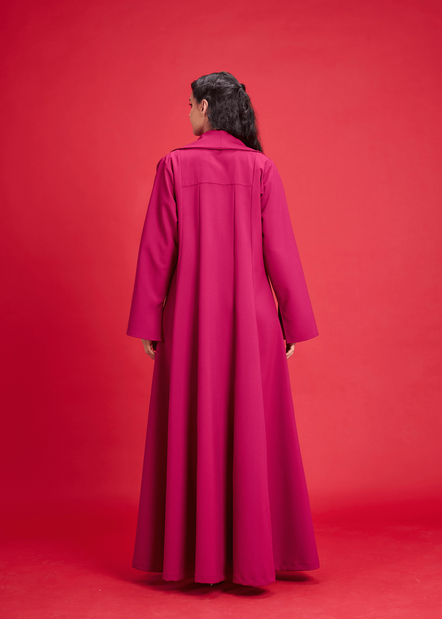 PINK LIGHT CREPE OVERLAP STYLE