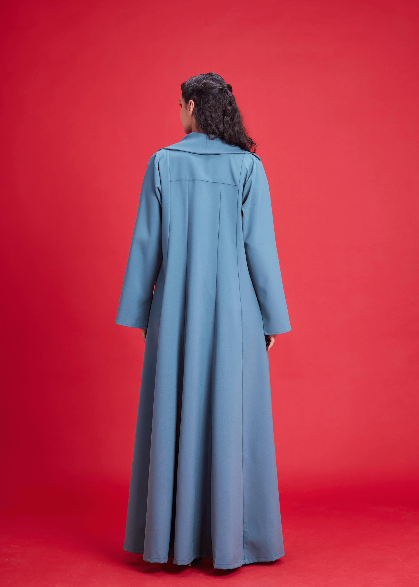 LIGHT BLUE LIGHT CREPE OVERLAP STYLE