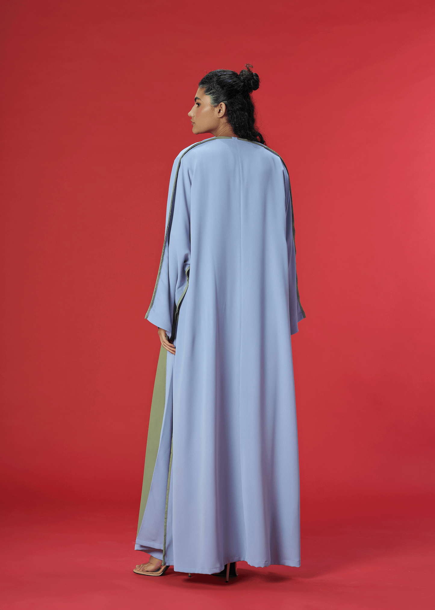 LILAC TWO TONED CREPE ABAYA